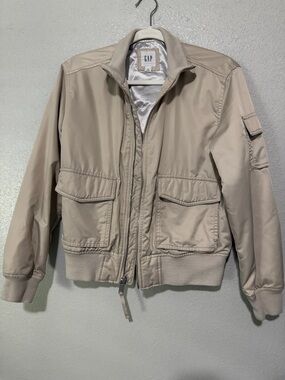 GAP Men's Light Beige Bomber Jacket